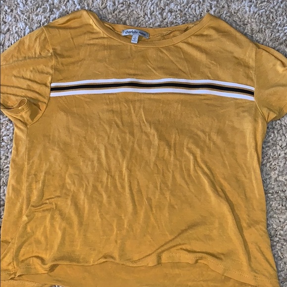 yellow cropped shirt - Picture 1 of 3